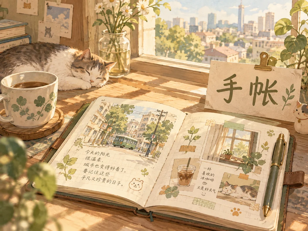 手帐观察插图